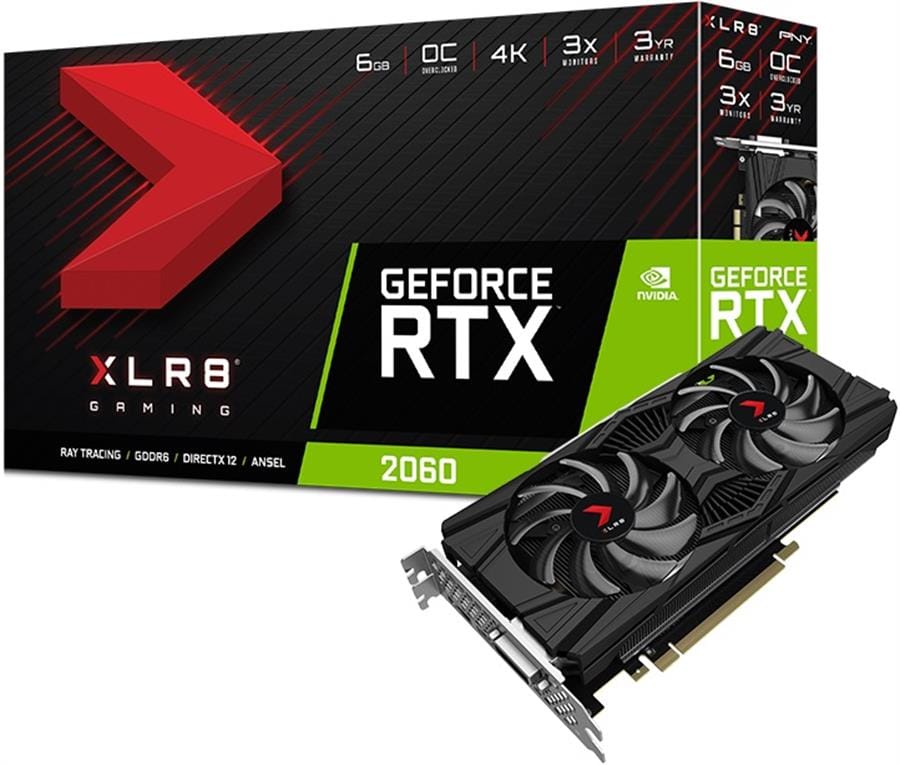 PLACA DE VIDEO PNY GFORCE 2060 6GB XLR8 GAMING OVERCLOCKED EDITION
