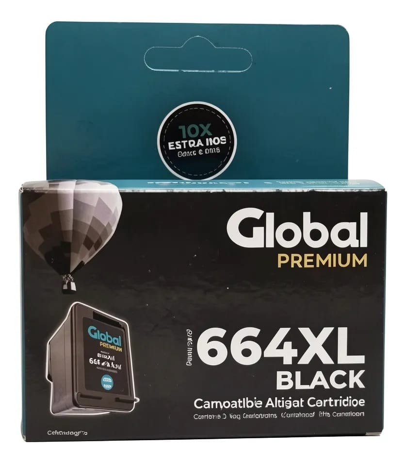 CARTUCHO GLOBAL HP 664 XL NEGRO
